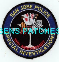 CALIFORNIA,SAN JOSE POLICE SPECIAL INVESTIGATIONS ANNIVERSARY 35TH 1 TEN YEAR ERROR